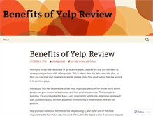 Tablet Screenshot of benefitsofyelpreview.wordpress.com