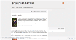 Desktop Screenshot of kristendanplantlist.wordpress.com