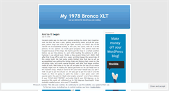 Desktop Screenshot of my78bronco.wordpress.com