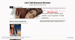 Desktop Screenshot of letstalkromancereviews.wordpress.com