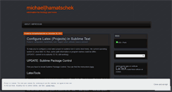 Desktop Screenshot of michaelhamatschek.wordpress.com