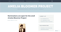 Desktop Screenshot of ameliabloomer.wordpress.com