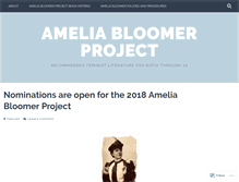 Tablet Screenshot of ameliabloomer.wordpress.com