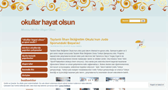 Desktop Screenshot of okullarhayatolsun.wordpress.com