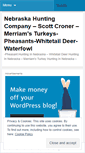 Mobile Screenshot of nebraskahunting.wordpress.com