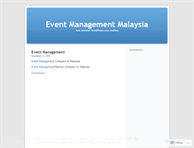 Tablet Screenshot of eventmanagementmy.wordpress.com