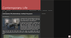 Desktop Screenshot of contemporarylife.wordpress.com