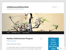 Tablet Screenshot of childrensnutritionclinic.wordpress.com