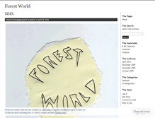 Tablet Screenshot of forestworld.wordpress.com