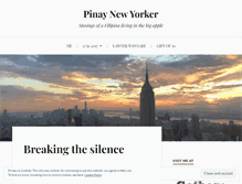 Tablet Screenshot of pinaynewyorker.wordpress.com