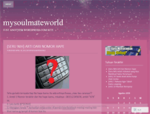 Tablet Screenshot of mysoulmateworld.wordpress.com