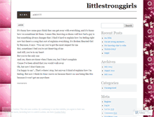 Tablet Screenshot of littlestronggirls.wordpress.com