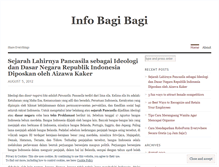 Tablet Screenshot of infobagibagi.wordpress.com