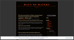 Desktop Screenshot of hausofhaters.wordpress.com