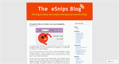 Desktop Screenshot of esnipsblog.wordpress.com