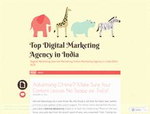 Tablet Screenshot of digitaladvertisingindia.wordpress.com