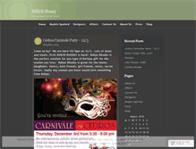Tablet Screenshot of milkandhoneystyle.wordpress.com