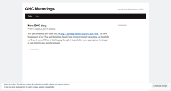 Desktop Screenshot of ghcmutterings.wordpress.com