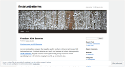 Desktop Screenshot of firststartbatteries.wordpress.com