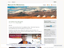 Tablet Screenshot of bryantinmongolia.wordpress.com