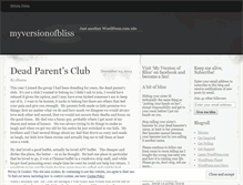 Tablet Screenshot of myversionofbliss.wordpress.com