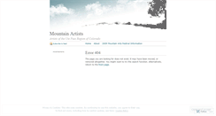 Desktop Screenshot of mountainartists.wordpress.com