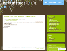 Tablet Screenshot of inspiredfengshuilife.wordpress.com