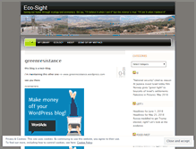 Tablet Screenshot of ecosight.wordpress.com
