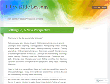 Tablet Screenshot of mylifeslittlelessons.wordpress.com