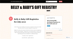 Desktop Screenshot of bellyandbaby.wordpress.com