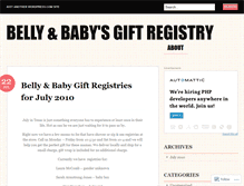 Tablet Screenshot of bellyandbaby.wordpress.com