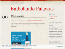 Tablet Screenshot of embolandopalavras.wordpress.com