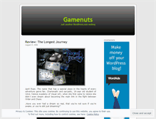 Tablet Screenshot of gamenuts.wordpress.com