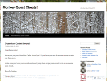 Tablet Screenshot of monkeyquestcheats.wordpress.com