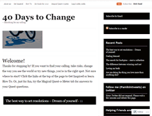 Tablet Screenshot of 40daystochange.wordpress.com