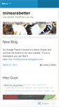 Mobile Screenshot of minearebetter.wordpress.com