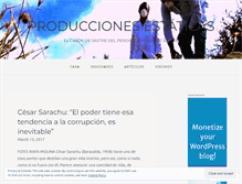Tablet Screenshot of produccionesestaticas.wordpress.com