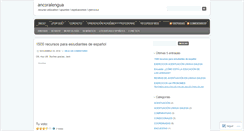 Desktop Screenshot of ancoralengua.wordpress.com