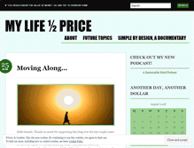Tablet Screenshot of mylifehalfprice.wordpress.com