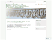 Tablet Screenshot of buildingartscollege.wordpress.com