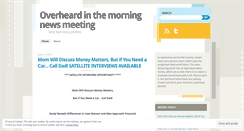 Desktop Screenshot of morningnewsmeeting.wordpress.com