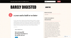 Desktop Screenshot of barelydigested.wordpress.com