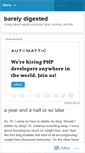 Mobile Screenshot of barelydigested.wordpress.com
