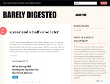 Tablet Screenshot of barelydigested.wordpress.com