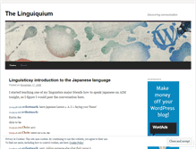 Tablet Screenshot of linguiquium.wordpress.com