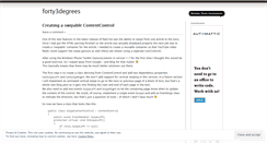 Desktop Screenshot of forty3degrees.wordpress.com