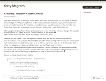 Tablet Screenshot of forty3degrees.wordpress.com
