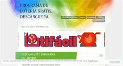 Desktop Screenshot of loteriagratis.wordpress.com