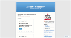 Desktop Screenshot of bearsnecessity.wordpress.com