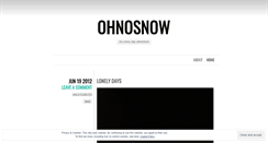 Desktop Screenshot of ohnosnow.wordpress.com